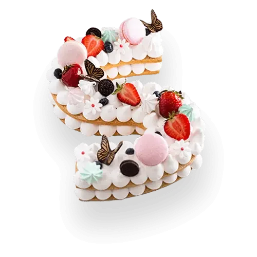 Delicious fruit-topped cake with strawberries, cream, and butterflies — perfect for flower delivery occasions