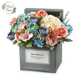 Elegant mixed flower arrangement in gift box for flower delivery in Singapore
