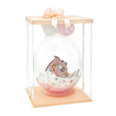 Gift balloon with plush toy, floral wrap and bow, ideal for flower delivery in Singapore