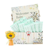 Welcome Baby floral gift box with sunflower bouquet, ideal for flower delivery in Singapore