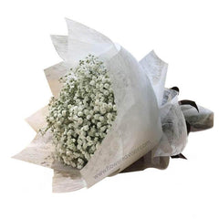 Elegant white baby's breath bouquet for flower delivery in Singapore