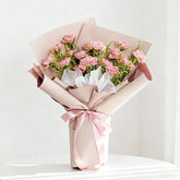 Elegant Carnation Bouquet - Golden Elegance