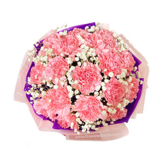 Medium Carnation Birthday Bouquet - Silky Bloom
