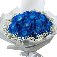 15 Blue Rose Bouquet Excellent