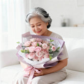 Premium Pink Roses Bouquet - Rose Eternal Blooms