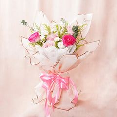 Pink Roses and Soft Pink Roses Bouquet - Serenity