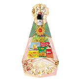 Elegant gourmet gift hamper with snacks and sparkling drink, ideal for flower delivery gifting