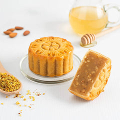 Honey Osmanthus & Almond White Lotus Baked Mooncakes - Mid Autumn Festival 2025