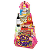Deepavali festive hamper with wine, whisky, snacks and treats, for flower delivery Singapore