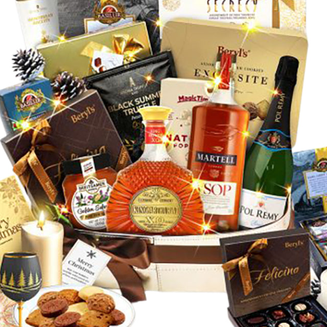 Grandeur Wine Chocolate Christmas Hamper 1