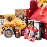 Chinese New Year gift hamper with festive treats, ideal for flower and gift delivery