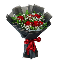 6 Red Rose Bouquet - The Reds