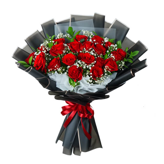 20 Red Rose Bouquet - Feeling Vogue