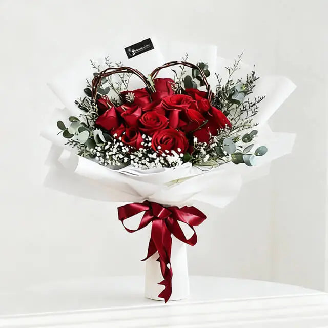 Red Rose Bouquet - I Heart You Lots