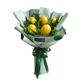 Fresh bouquet with lemons and greenery, ideal for unique flower delivery in Singapore