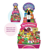 Christmas gift hamper with wine, festive treats, ready for flower delivery in Singapore