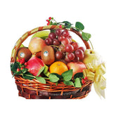 Fresh fruit basket with gift ribbon, ideal for flower and fruit delivery in Singapore