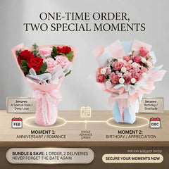 Romantic red and pink rose bouquets for anniversaries and birthdays with same-day delivery