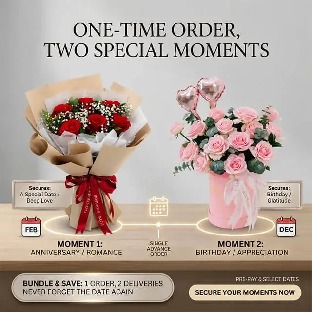 Red rose bouquet & pink rose arrangement for anniversary and birthday flower delivery