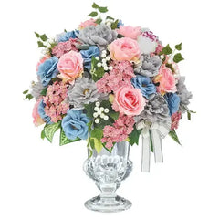 Pastel Harmony Artificial Flowers Table Arrangement - Raya Hampers