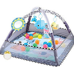 Colorful gift basket with flowers for delivery, featuring vibrant decorations and playful elements.