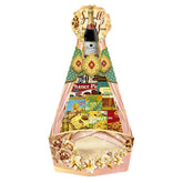 Elegant hamper with flowers, snacks and a wine bottle, perfect for flower delivery gift