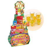 Deepavali hamper with snacks, drinks, and festive gift for flower delivery