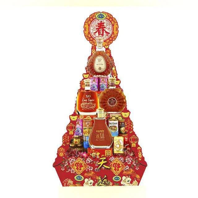 Chinese New Year festive hamper with assorted treats, ideal for flower delivery gifts