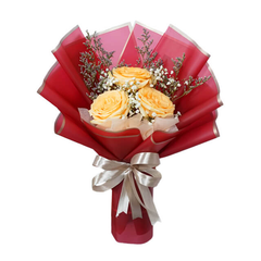 Wonder Peach Rose Bouquet