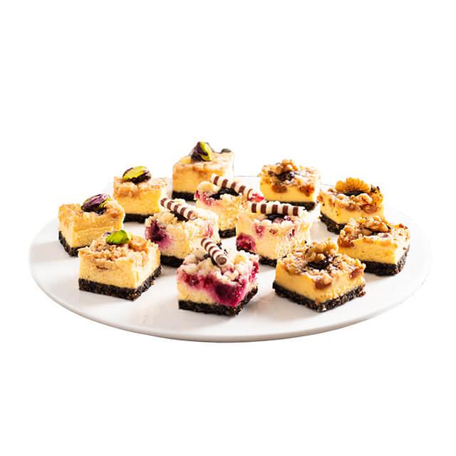 Festive cheesecake dessert platter for flower delivery gift hampers in Singapore
