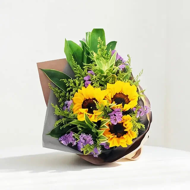 Three Sunflowers Bouquet - Three Sunshines