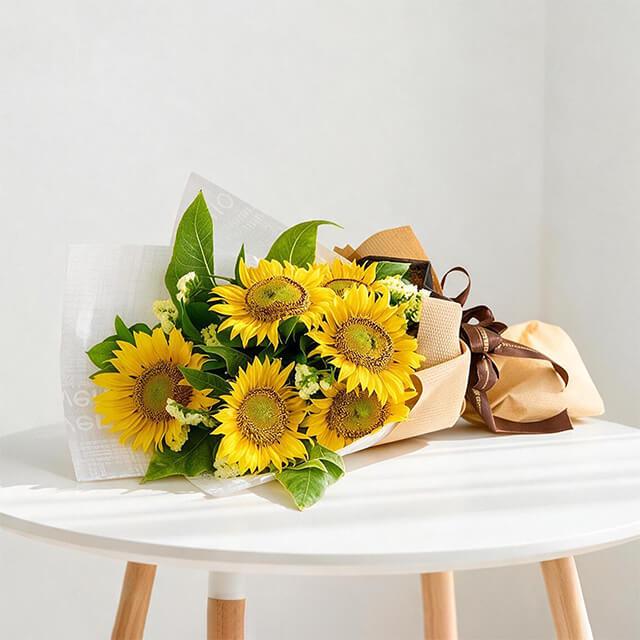 6 Sunflowers Bouquet - Fleur de  Sun