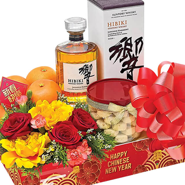 CNY Liquid Blessings Gift Hamper With Hibiki Harmony Whisky