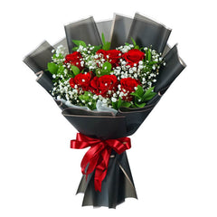 6 Red Rose Bouquet - The Reds