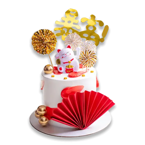 Lucky Cat Prosperity Cake