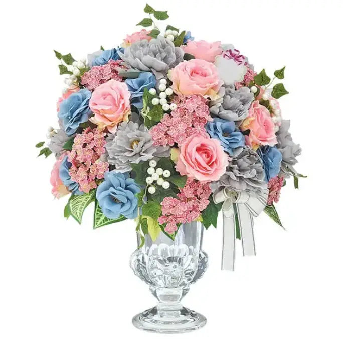 Pastel Harmony Artificial Flowers Table Arrangement - Raya Hampers